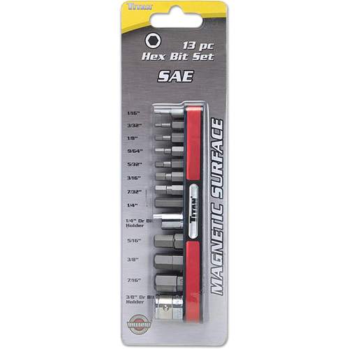 Titan 16111 SAE Bit Socket Set with Magnetic Holder