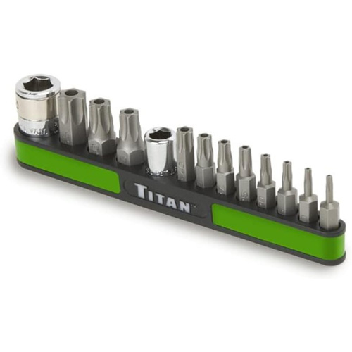 Titan 16113 Tamper-Resistant Bit Socket Set with Magnetic Holder