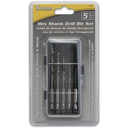 Titan 16505 Hex Shank Drill Bit Set