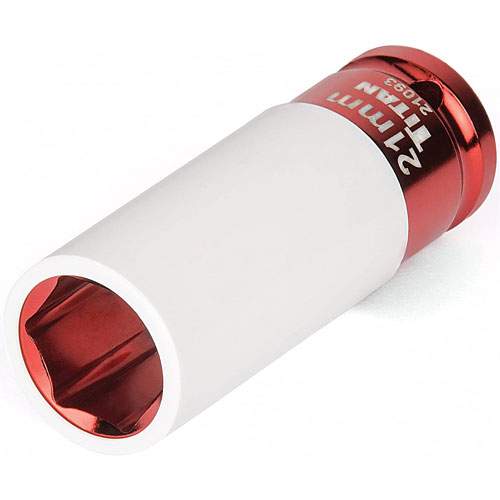Titan 21093 1 2 Drive 6 Pt Non Marring Lug Nut Socket 21mm