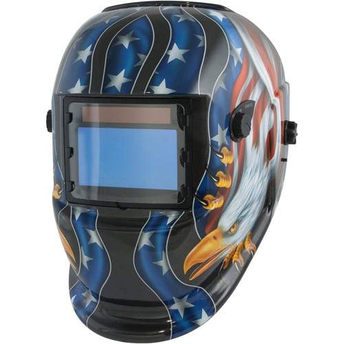 Titan 41265 Solar Powered Auto Darkening Welding Helmet With Eagle Graph
