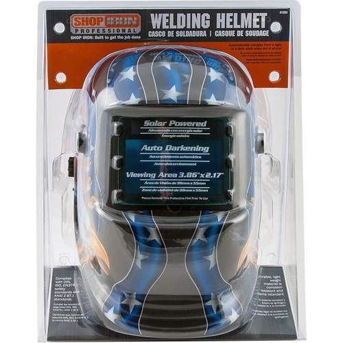 Titan 41265 Solar Powered Auto Darkening Welding Helmet With Eagle Graph