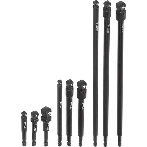 Titan 49089 9-Piece Wobble Socket Adapter Set