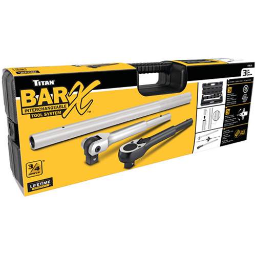 Titan 64143 Bar-X 3pc. 3/4-in. Drive Interchangeable Ratchet