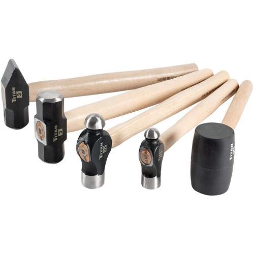 Titan 85070 Titan&reg; 5-Piece Hickory Wood Handle Hammer Set