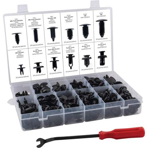 Titan 85520 240-Piece Universal Push Pin Retainer Kit with Removal Tool