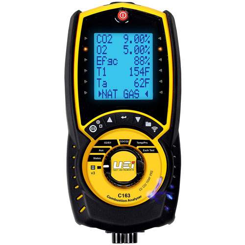 UEI C163KIT RES/COMM Combustion Analyzer with Pressure, Printer