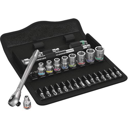 Wera 05004020001 28-Piece Zyklop 1/4" Imperial Metal Ratchet Set Imperial