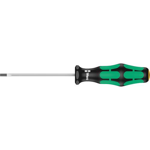 Wera 05008007001 Slotted Screwdriver, 3/32" Tip, Round, 5-11/16" L, Plastic Handle