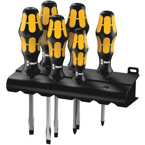 Wera 5018283001 Kraftform Screwdriver Set, Chiseldriver &amp; Rack