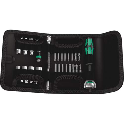 Wera 05051045001 Zyklop speed Ratchet set 1/4 26 pieces in a pouch Metric, 1/4" Drive Size