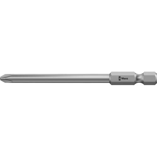 Wera 05059786001 Screwdriver Power Bit, Phillips, PH 2 Tip, 1/4" Drive Size, 6" Length