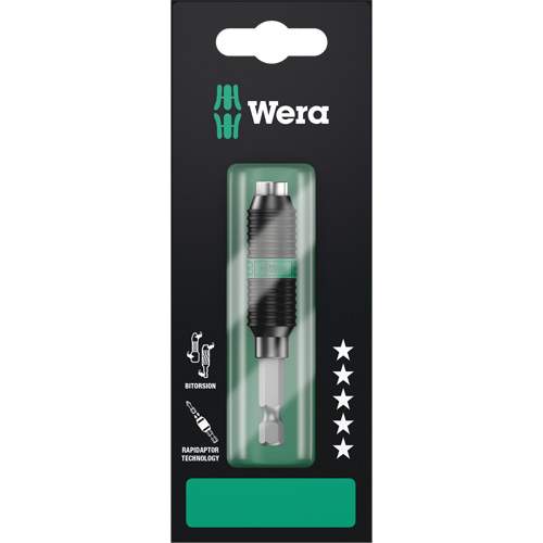 Wera 05073420001 Bitorsion Bitholder Adaptor, 1/4" Drive Size, 2-15/16"