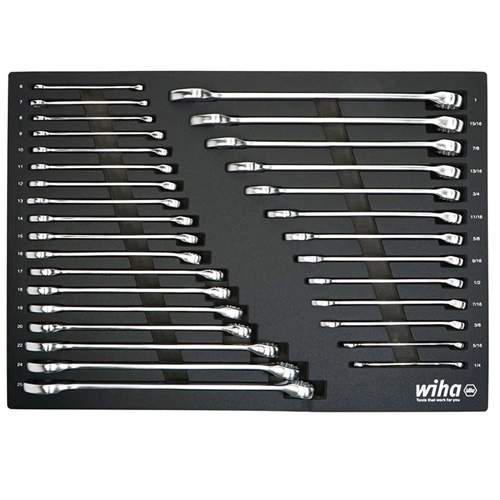 WIHA 30492 Combination Wrench Tray Set