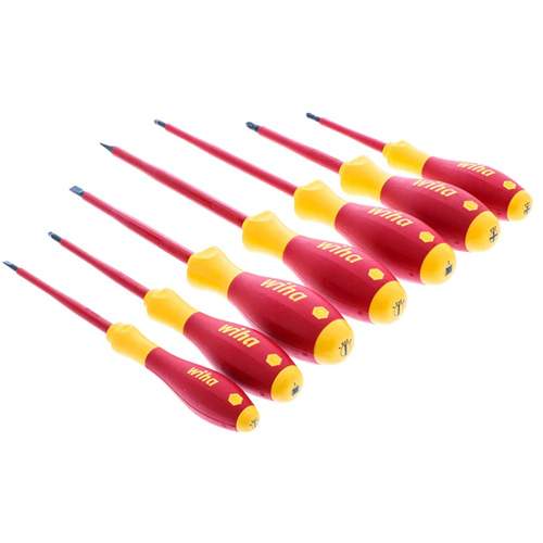 WIHA 32097 7-Piece Insulated SoftFinish&reg; Screwdriver Set