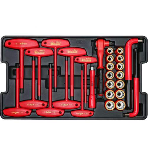 WIHA 32800 Master Electrician's Insulated Tools Set in Rolling Hard Case