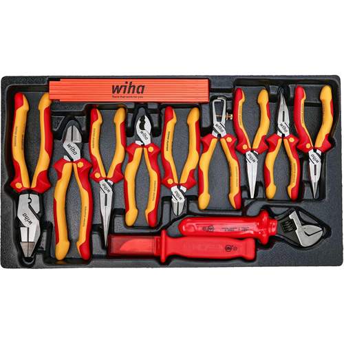 WIHA 32800 Master Electrician's Insulated Tools Set in Rolling Hard Case