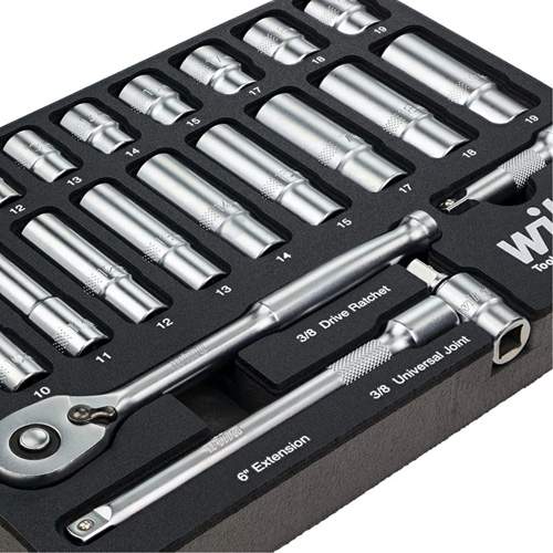 WIHA 33795 Professional Metric Socket Tray Set