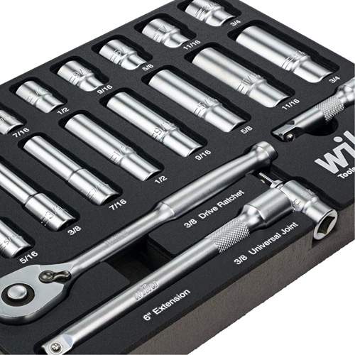 WIHA 33796 Professional SAE Socket Tray Set