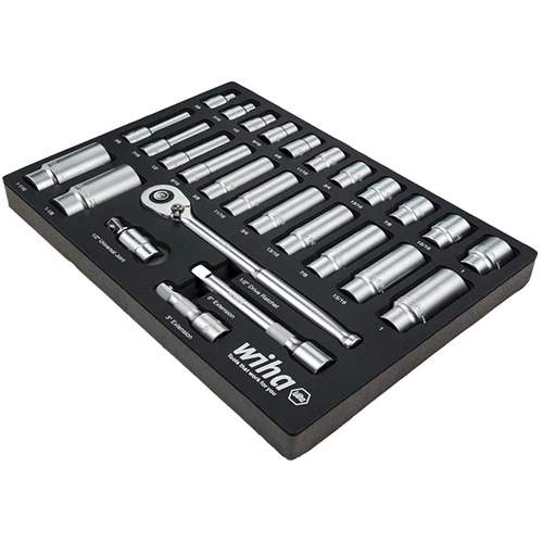 WIHA 33896 Professional SAE Socket Tray Set