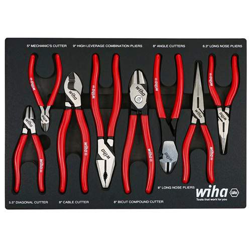 WIHA 34682 Classic Grip Pliers &amp; Cutters Tray Set