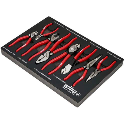 WIHA 34682 Classic Grip Pliers &amp; Cutters Tray Set