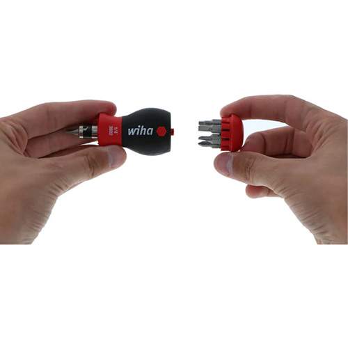 WIHA 38090 14-in-1 SoftFinish Stubby Multi-Bit Driver