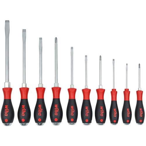 WIHA 53180 SoftFinish&reg; XHeavy Duty Cushion Grip Screwdriver Tray Set