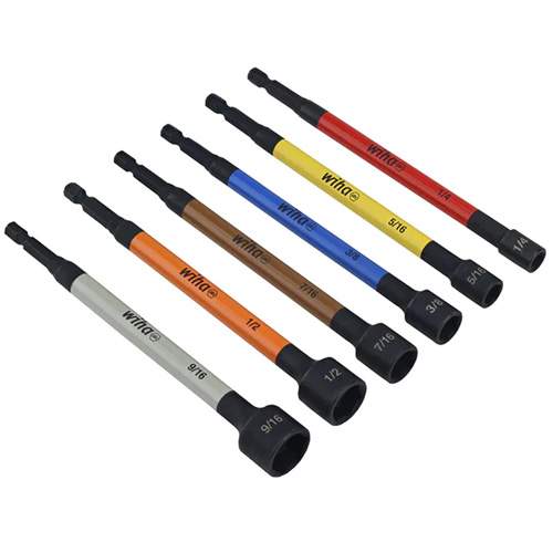WIHA 70486 Color Coded Magnetic Nut Setter SAE Set