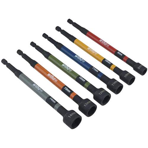 WIHA 70487 Color Coded Magnetic Nut Setter Metric Set