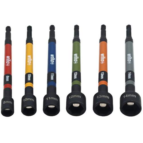 WIHA 70487 Color Coded Magnetic Nut Setter Metric Set
