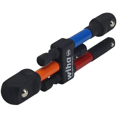 WIHA 70488 3-Piece Colour Coded Socket Adapters