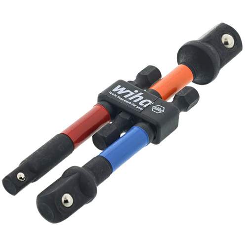 WIHA 70488 3-Piece Colour Coded Socket Adapters