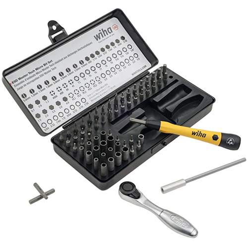 WIHA 75965 65-Piece System 4 ESD Safe Master Technician's Ratchet &amp; MicroBits Set