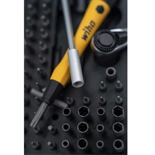 WIHA 75965 65-Piece System 4 ESD Safe Master Technician's Ratchet &amp; MicroBits Set