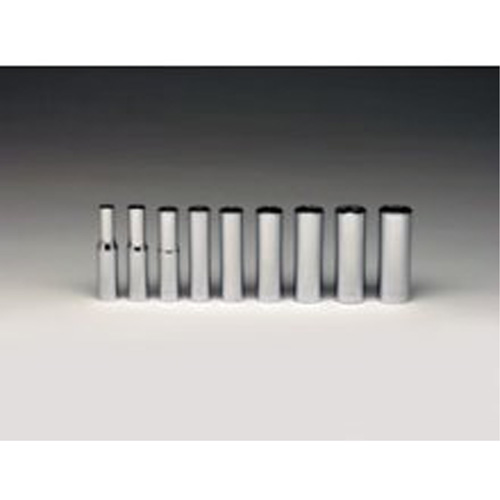 Wright Tool 257 1/4 Inch Dr 6 Pt 9 Pc Deep Metric Socket Set