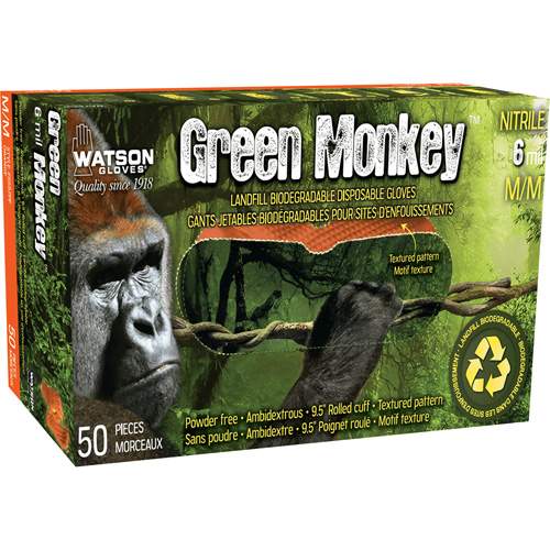 WATSON GLOVE 5557PF-M 5557PF Green Monkey Disposable Gloves