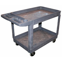 American Forge & Foundry 962 Large 2 Shelf Polypropylene Shop Cart