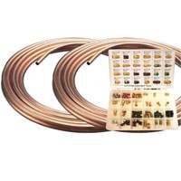 AGS BLFA-8K-2 3/16 Inch Nicopp Tubing And Fitting Assortment W/ Dual 25 Fo