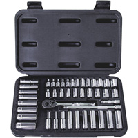 ATD 1200 44 Pc. 1/4 Inch Drive 6 Point SAE And Metric Pro Socket Set
