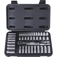 44 Pc. 1/4 Inch Drive 6 Point SAE And Metric Pro Socket Set ATD1200 | ToolDiscounter