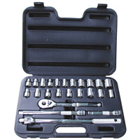 ATD 1360 24 Pc. 1/2 Inch Drive 6 Point SAE And Metric Socket Set