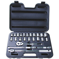 24 Pc. 1/2 Inch Drive 6 Point SAE And Metric Socket Set ATD1360 | ToolDiscounter