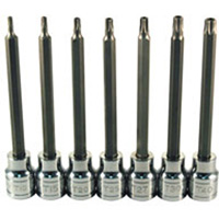 ATD 13776 Extra Long Tamper-Resistant Star Bit Socket Set, 7 Pc.