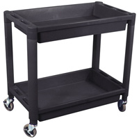 Heavy-Duty Plastic 2-Shelf Utility Cart ATD7016 | ToolDiscounter