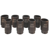 1/2 Inch Dr 12-Pt Fwd Axle Nut Socket Set 8Pc ATD8628 | ToolDiscounter
