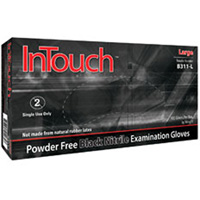 Lightning Gloves B311-M Powder Free Exam Black 6MIL Nitrile Gloves Medium