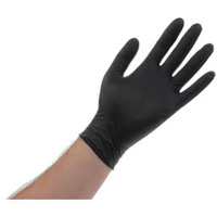 Atlantic Safety BL-M Black Lightning Powder Free Nitrile Gloves - Medium