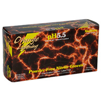 Atlantic Safety OR-XXL Orange Lightning Powder Free Nitrile Gloves - Xxl