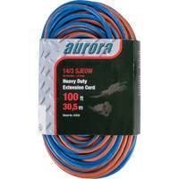 Aurora Tools XC502 TPE-Rubber Extension Cord With Light Indicator, All-Weather, SJEOW, 14/3 AWG, 13 A, 100'
